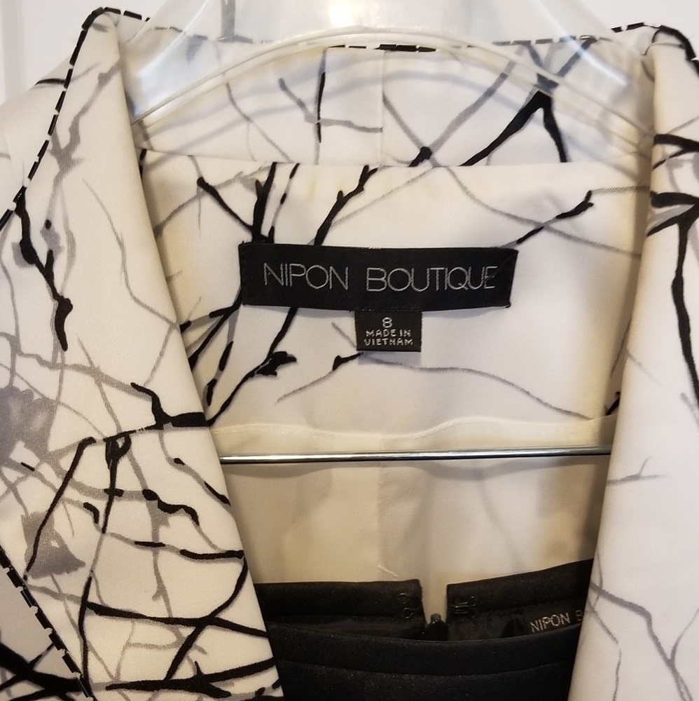 Nipon Boutique black/white jacket with skirt - Picture 3 of 4